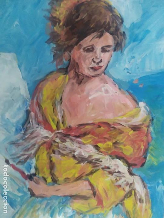 Arte: Mujer con paraguas (original ) - Foto 3
