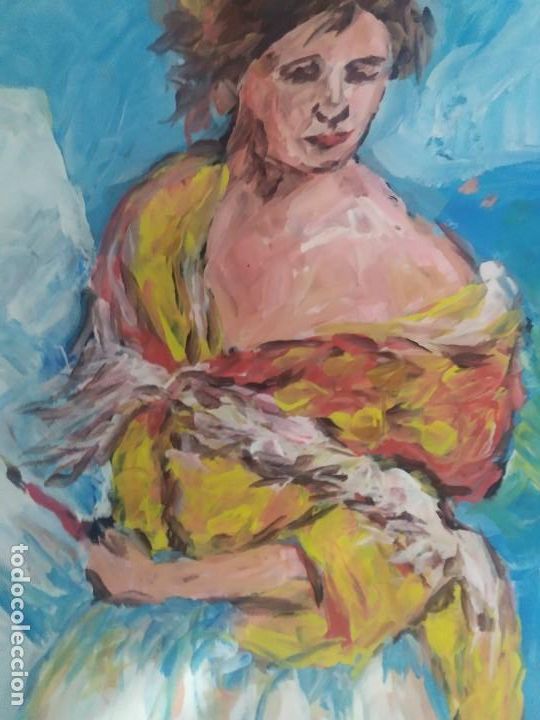 Arte: Mujer con paraguas (original ) - Foto 4