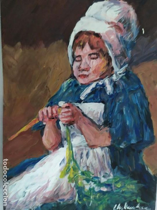 Arte: Ni&ntilde;a pelando (original) - Foto 3