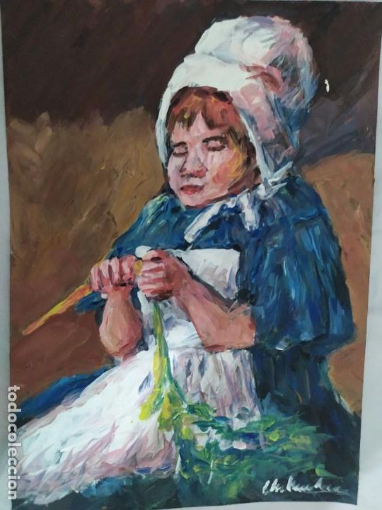Arte: Ni&ntilde;a pelando (original) - Foto 4