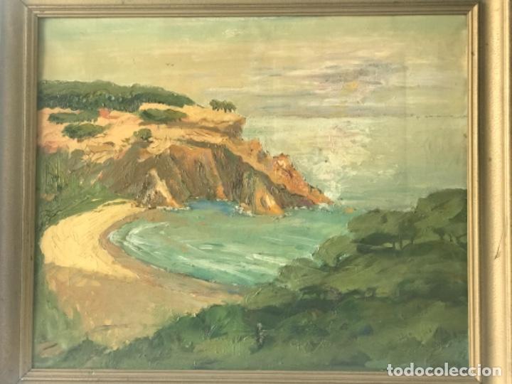 Arte: OLEO SOBRE LIENZO VISTAS AL MAR. MALLORCA. MEDIADOS DEL S.XX. DESCONOCEMOS AUTOR.