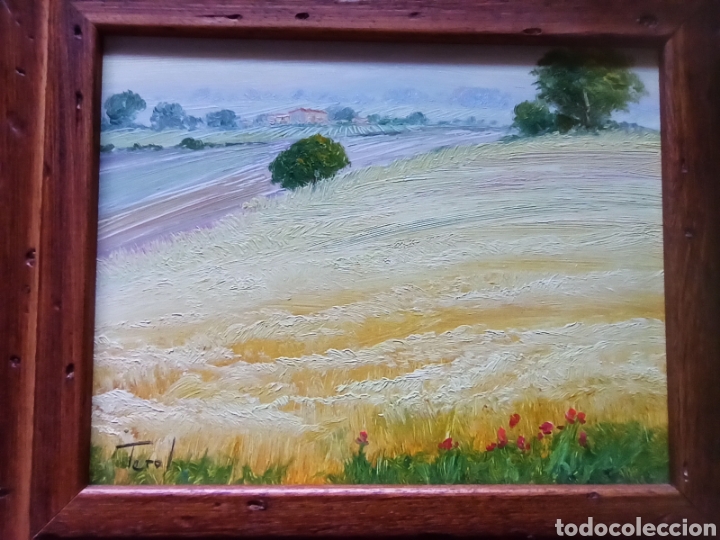 Arte: Pareja de cuadros al &oacute;leo sobre tabla - Foto 5