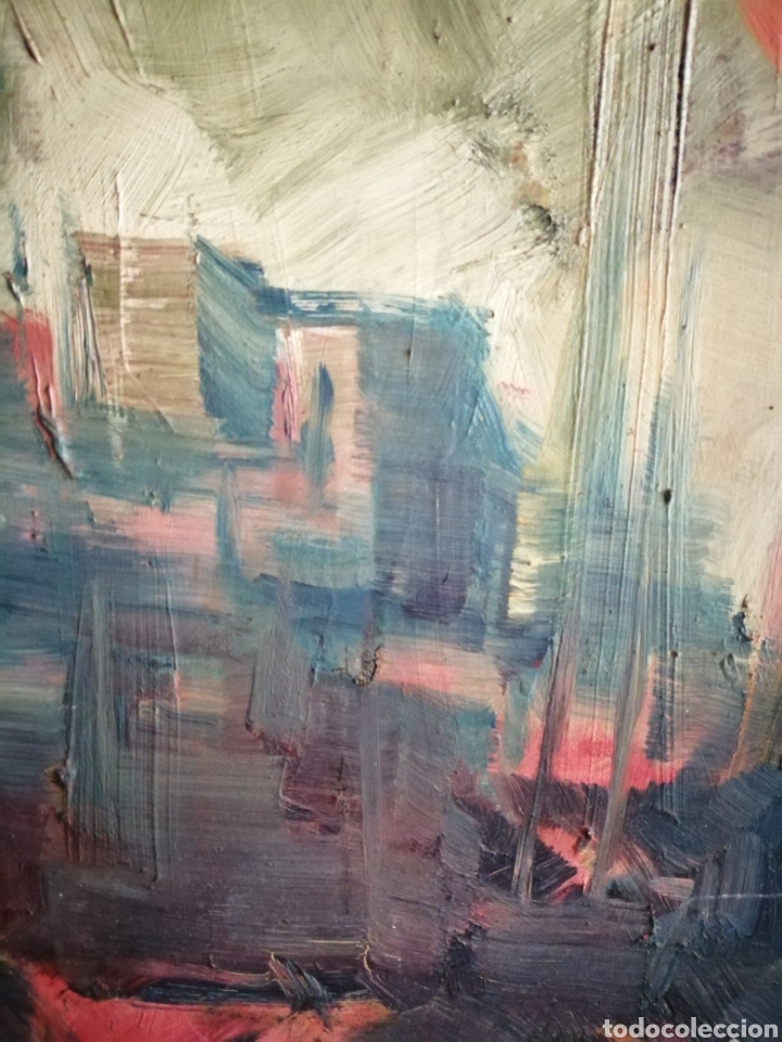 Arte: &Oacute;leo sobre panel firmado Ortiz. - Foto 1