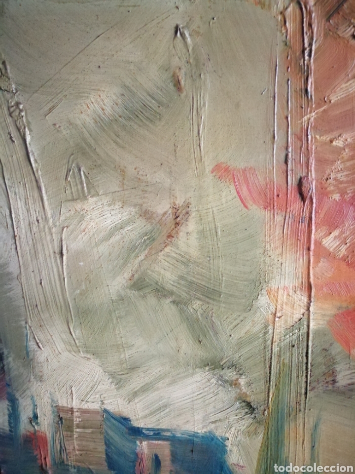 Arte: &Oacute;leo sobre panel firmado Ortiz. - Foto 8