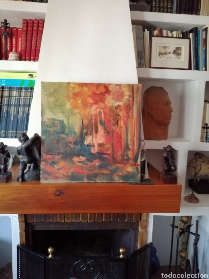 Arte: &Oacute;leo sobre panel firmado Ortiz. - Foto 9