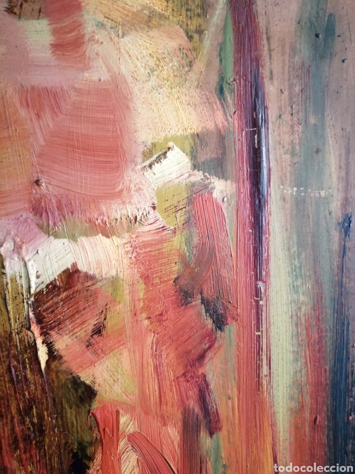 Arte: &Oacute;leo sobre panel firmado Ortiz. - Foto 10