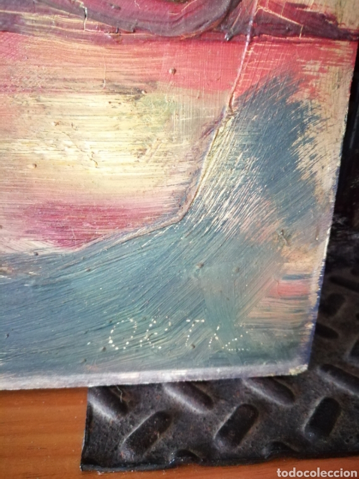 Arte: &Oacute;leo sobre panel firmado Ortiz. - Foto 12