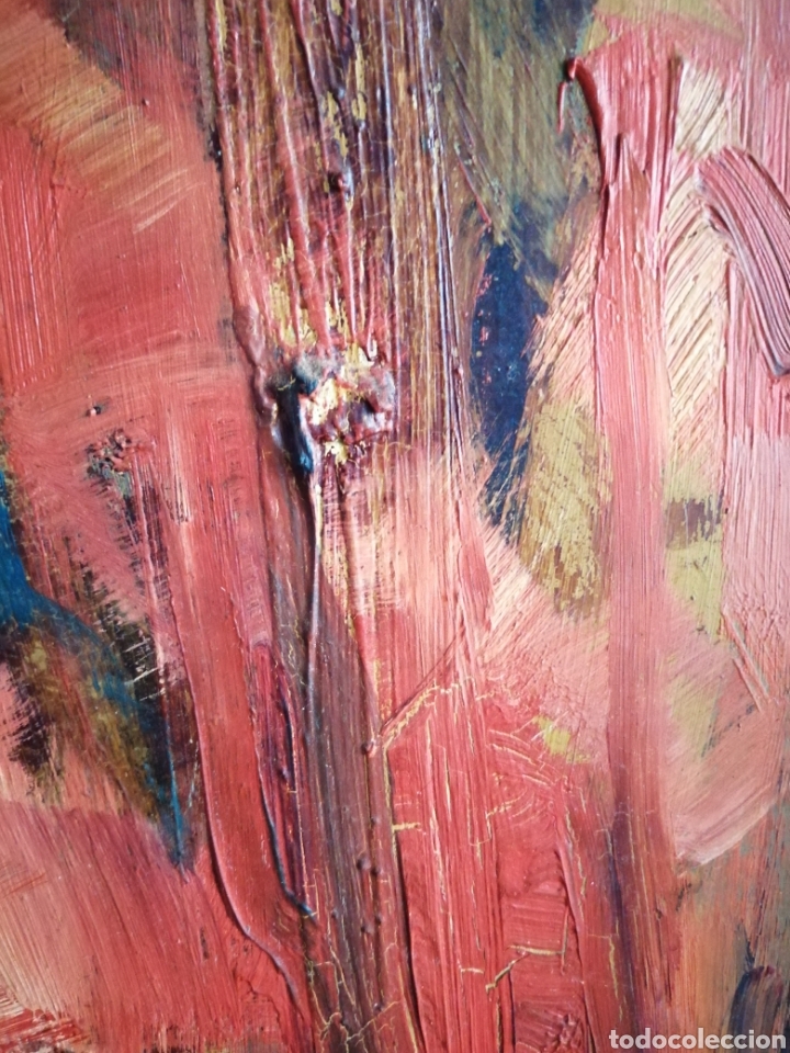 Arte: &Oacute;leo sobre panel firmado Ortiz. - Foto 4