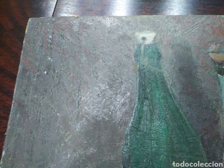 Arte: Cuadro al &oacute;leo sobre tabla. Bodeg&oacute;n con botellas - Foto 9