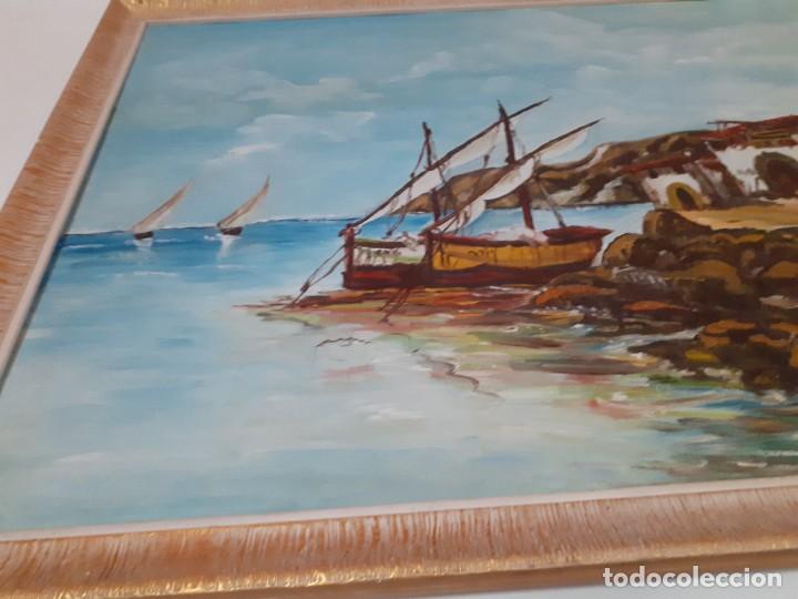 Arte: Cuadro &oacute;leo sobre lienzo a&ntilde;os 60 - Foto 4