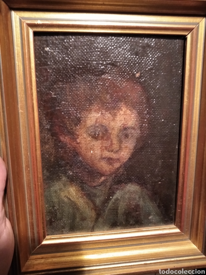Arte: Lienzo sobre tabla, Ni&ntilde;o - Foto 2