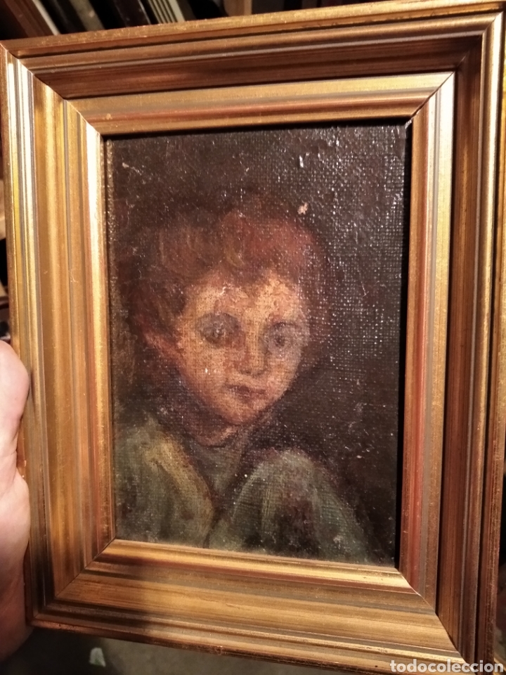 Arte: Lienzo sobre tabla, Ni&ntilde;o - Foto 1