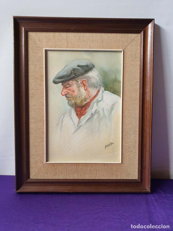 Arte: Antonio ALVARI&Ntilde;O Martinez RETRATO Oleo sobre TABLEX 42 x 29 cms (65 x 51 cms)