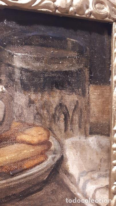 Arte: Pareja de bodegones antiguos al &oacute;leo - Foto 5