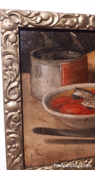 Arte: Pareja de bodegones antiguos al &oacute;leo - Foto 11