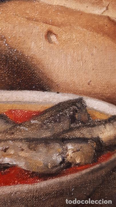 Arte: Pareja de bodegones antiguos al &oacute;leo - Foto 14