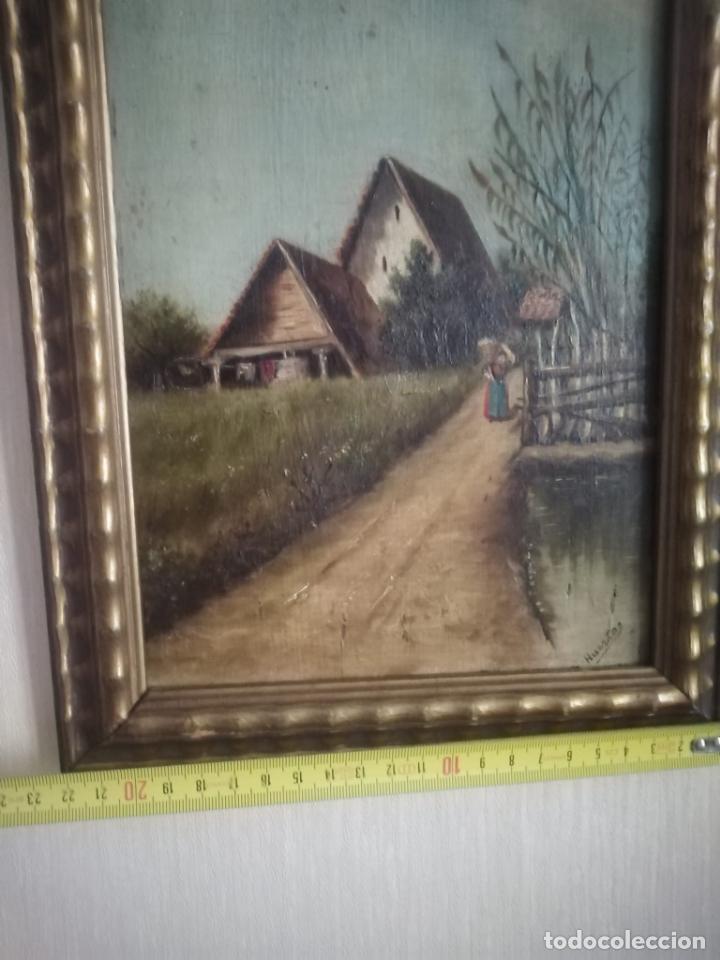 Arte: &Oacute;leo sobre madera en marco dorado - Foto 2
