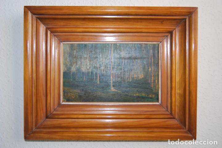 Arte: &Oacute;LEO SOBRE TABLA - BOSQUE - PAISAJE - Foto 3