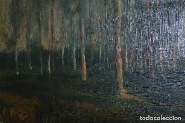Arte: &Oacute;LEO SOBRE TABLA - BOSQUE - PAISAJE - Foto 6