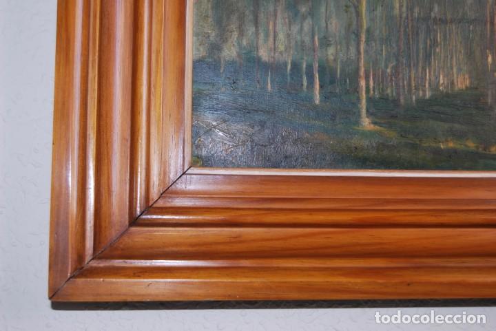 Arte: &Oacute;LEO SOBRE TABLA - BOSQUE - PAISAJE - Foto 8
