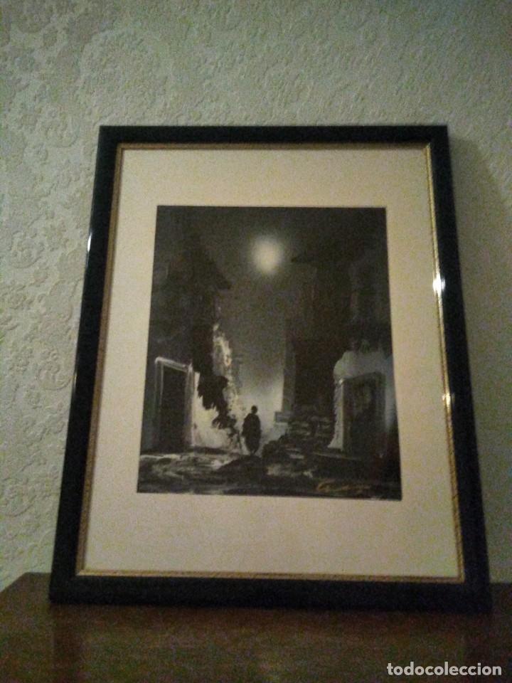 Art: Pintura de Manuel Escalona con marco en perfecto estado.