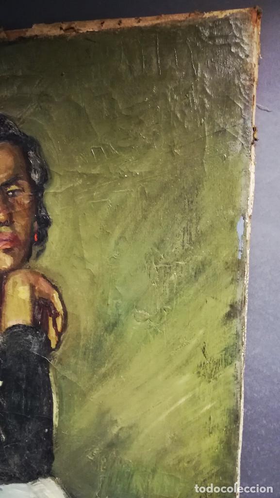 Arte: OLEO SOBRE LIENZO GITANA PINTOR JOSE MARIA OTEGUI - Foto 4