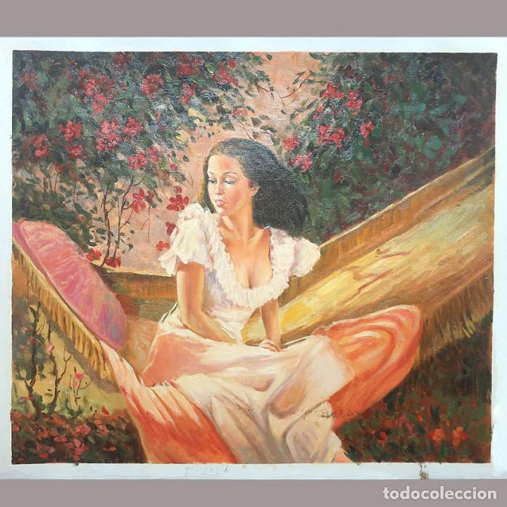 Arte: OLEO SOBRE LIENZO. 60X50CM. AN&Oacute;NIMO - Foto 1