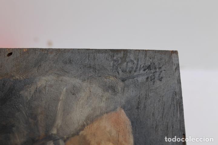 Arte: TABLILLA PINTADA AL OLEO DEL SIGLO XIX - Foto 2
