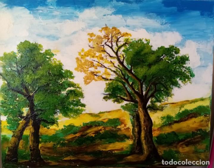 Arte: Cuando llega el oto&ntilde;o &Oacute;leo sobe lienzo de 92x73cm - Foto 1
