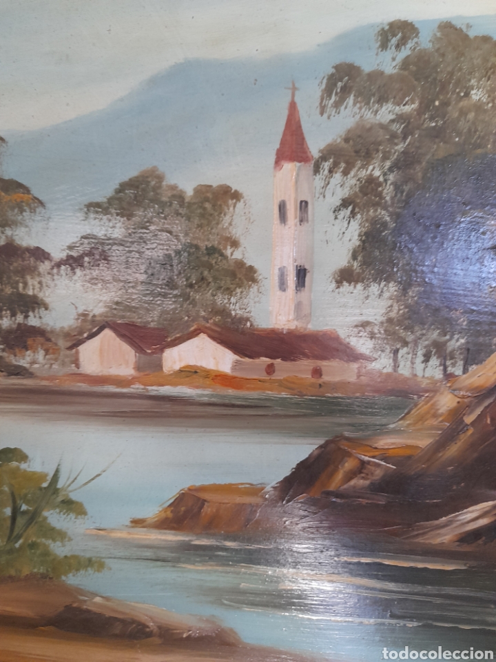 Arte: Antiguo oleo sobre tablex - Foto 3
