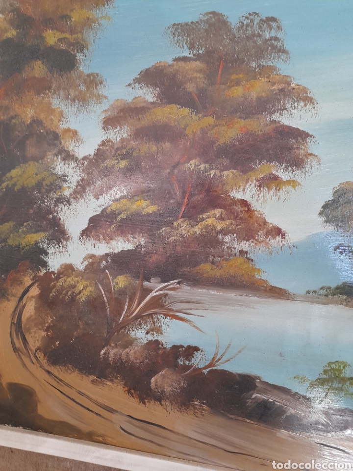 Arte: Antiguo oleo sobre tablex - Foto 4