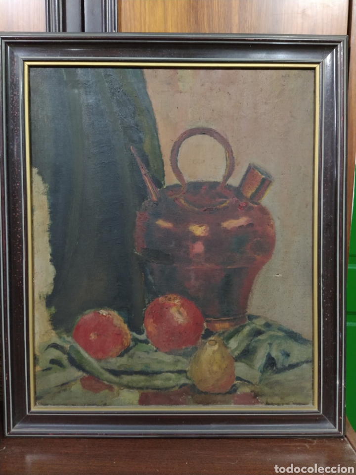 Arte: Bodeg&oacute;n botijo - &Oacute;leo sobre tela - Foto 1