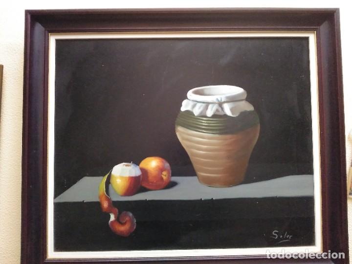 Arte: Vasija con manzanas. Bodeg&oacute;n. Soler - Foto 1