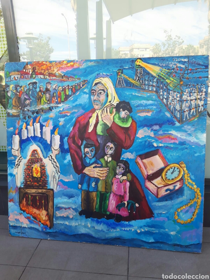 Kunst: (SOLO ENTREGA en MANO en VALENCIA) Pintura al &oacute;leo Herschel Ben Haim (1938-2012)