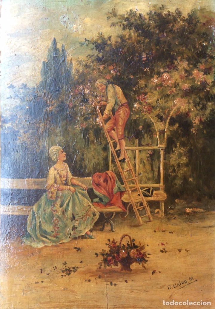 Arte: &Oacute;LEO/TABLA ESCENA ROM&Aacute;NTICA - Foto 2