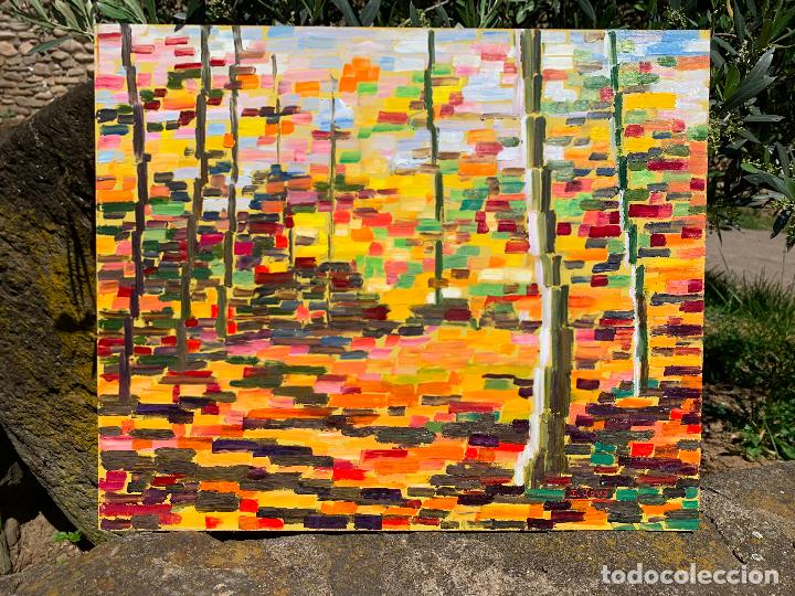 Arte: Maravilloso cuadro sobre tablex firmado por el polifacetico artista J.Jov&eacute; de Olot.