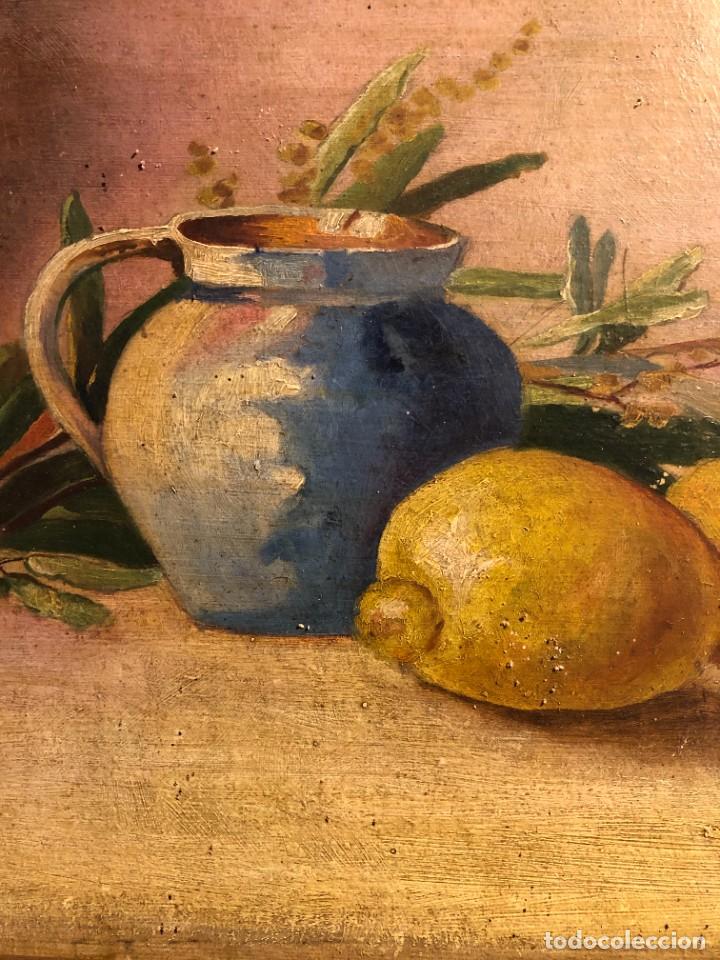 Arte: CUADRO OLEO BODEGON LIMONES FIRMADO - Foto 3