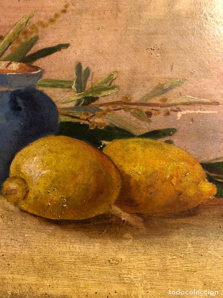 Arte: CUADRO OLEO BODEGON LIMONES FIRMADO - Foto 5