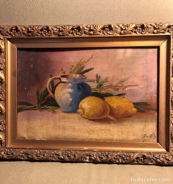Arte: CUADRO OLEO BODEGON LIMONES FIRMADO - Foto 8