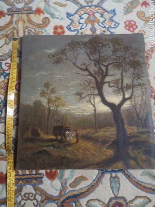 Arte: Cuadro en tabla 1884 - Foto 1