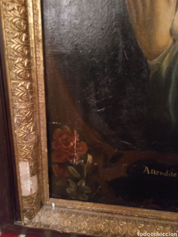 Arte: Cuadro Antiguo sobre lienzo. - Foto 2