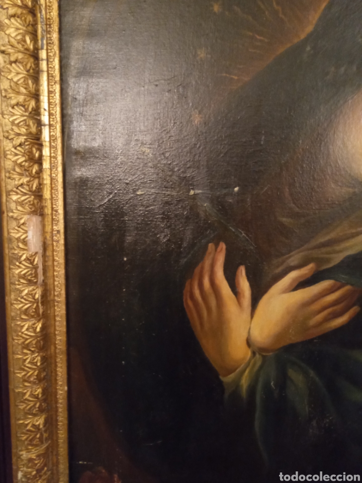 Arte: Cuadro Antiguo sobre lienzo. - Foto 3