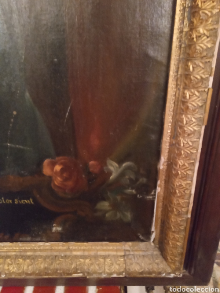 Arte: Cuadro Antiguo sobre lienzo. - Foto 4