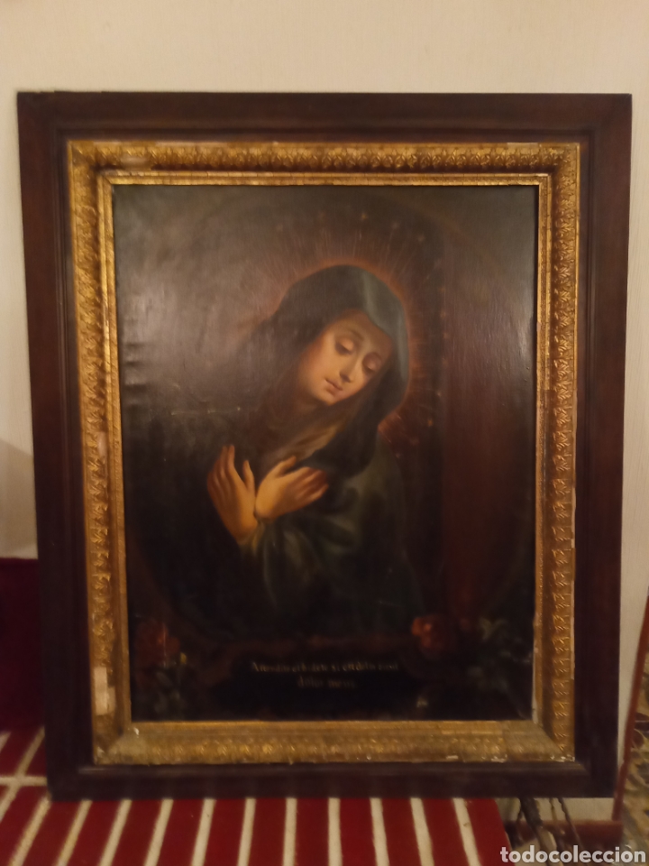 Arte: Cuadro Antiguo sobre lienzo. - Foto 1