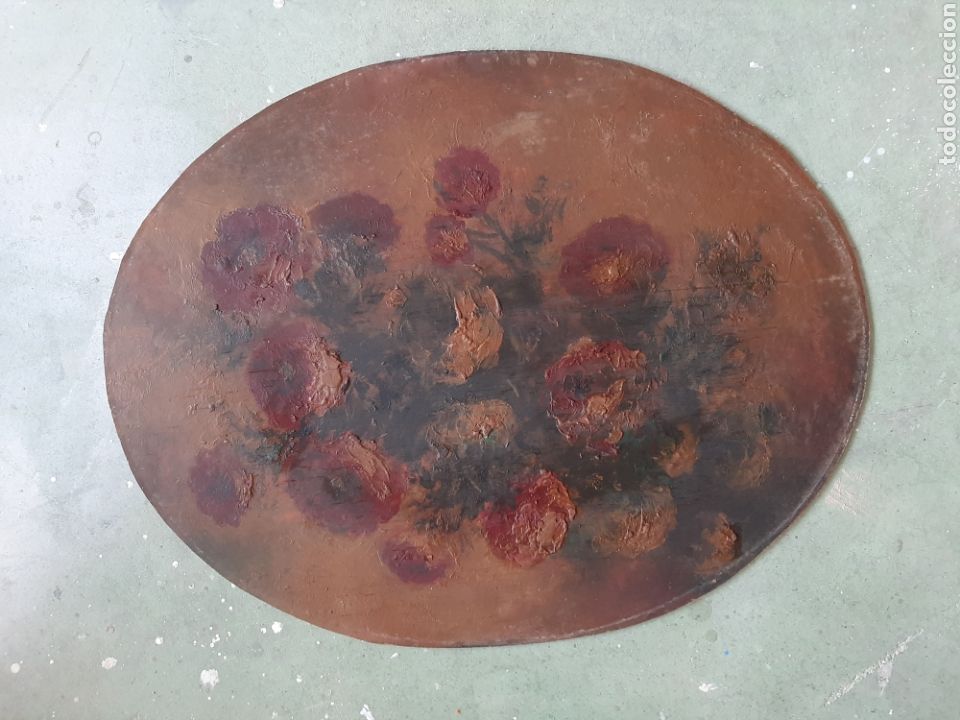 Arte: Flores. Oleo sobre tablero - Foto 1
