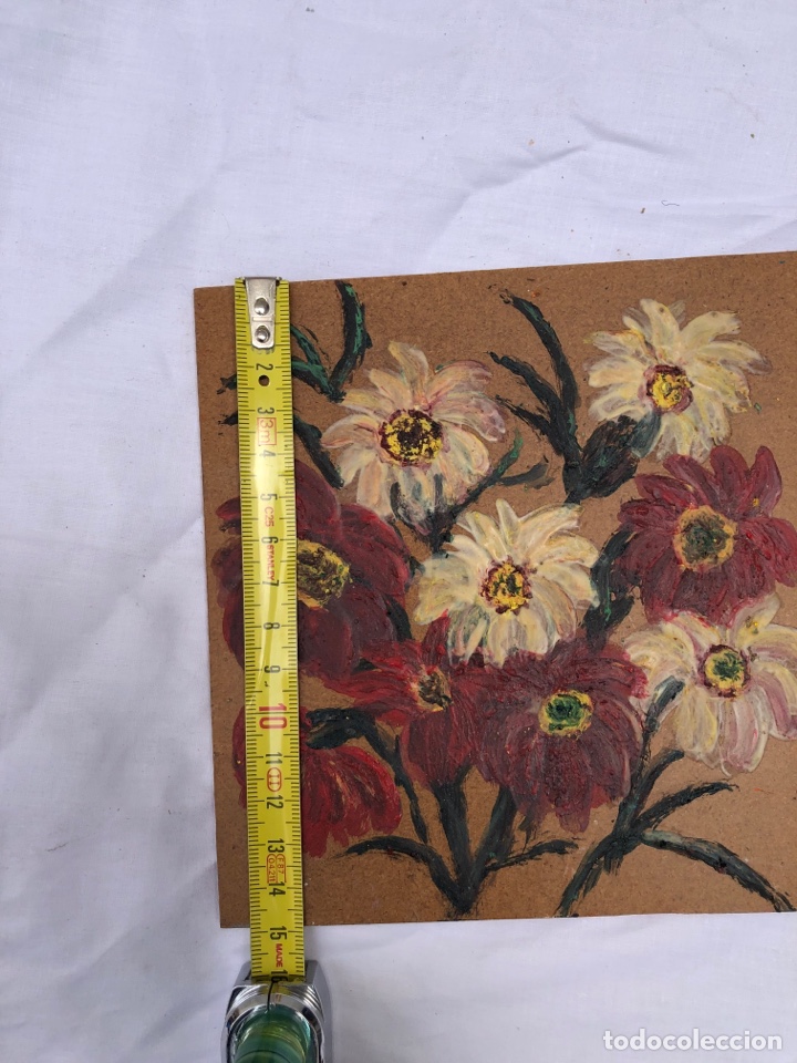 Arte: &Oacute;leo sobre lienzo bodeg&oacute;n de flores - Foto 2