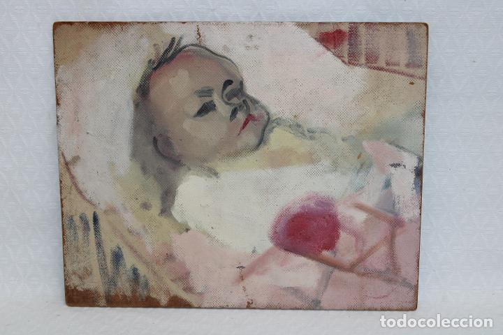 Arte: ANONIMO. OLEO SOBRE TABLEX. BODEGON - Foto 2
