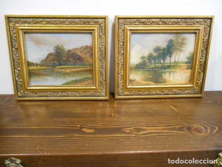Art: MAGNIFICA PAREJA DE OLEOS SOBRE TELA ENMARCADOS