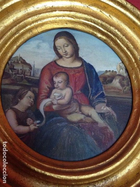 Arte: &Oacute;leo sobre tablero , con marco dorado, - Foto 2
