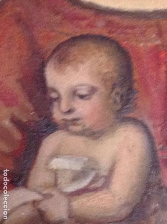 Arte: &Oacute;leo sobre tablero , con marco dorado, - Foto 4